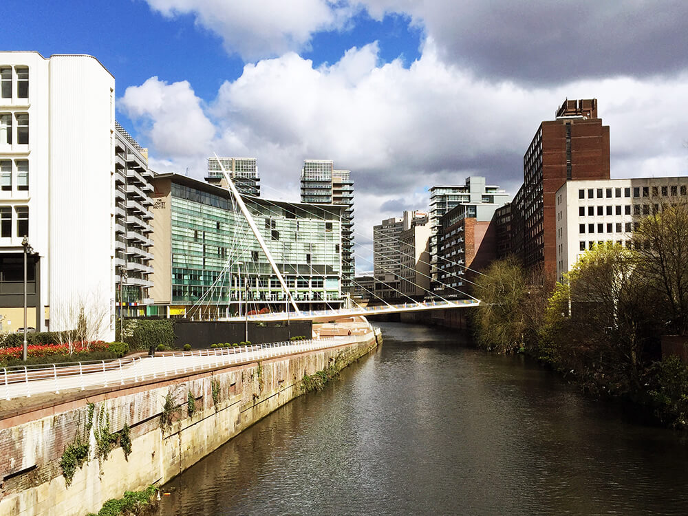 Trinity Bridge, Manchester, United Kingdom, Santiago Calatrava